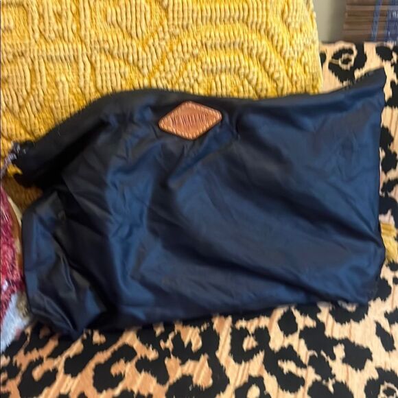 MZ WALLACE Shiny Black Pouch with Brown Accent three included - Picture 1 of 10